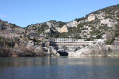 Pont sur l'Hérault, dit Pont du diable - Français :  Restauration de Pont du Diable en 2011