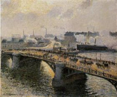 Pont dit 2e pont Boieldieu - French- pastellist, architectural draftsperson, lithographer, printmaker, painter and graphic artist