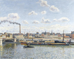 Pont dit 2e pont Boieldieu - French- pastellist, architectural draftsperson, lithographer, printmaker, painter and graphic artist