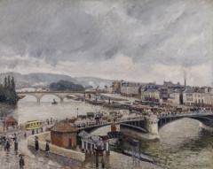 Pont dit 2e pont Boieldieu - French- pastellist, architectural draftsperson, lithographer, printmaker, painter and graphic artist