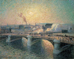 Pont dit 2e pont Boieldieu - French- pastellist, architectural draftsperson, lithographer, printmaker, painter and graphic artist