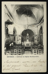 Eglise Sainte-Geneviève - Français :  Intérieur de l'Eglise Sainte-Geneviève
