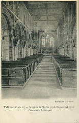 Eglise Saint-Malo - Intérieur de l'Eglise (style Roman) XIe siècle (Monument historique).
