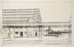 Ancien marché aux bestiaux des abattoirs de la Mouche, actuellement salle des fêtes et salle de concert dite halle Tony Garnier - French architect, urban planner and painter