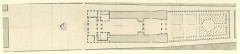 Hôtel de ville - Français :  Lyon, Hôtel de Ville : autre plan identique avec modification du parterre en allées plantées.