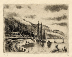 Site archéologique de la Côte Sainte-Catherine (également sur commune de Bonsecours) - French- pastellist, architectural draftsperson, lithographer, printmaker, painter and graphic artist