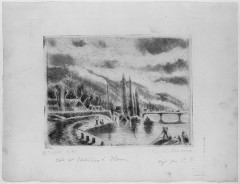 Site archéologique de la Côte Sainte-Catherine (également sur commune de Bonsecours) - French- pastellist, architectural draftsperson, lithographer, printmaker, painter and graphic artist