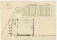 Hôpital Dominique Larrey (ancien Grand Commun) - Français : Sujet : Couvents -- Versailles (Yvelines, France) Couvent des Récollets (Versailles, Yvelines) Dessins et plans -- 17e siècle Échelle(s) : [1:175 environ], 20 toises [= 220 mm] Appartient à l’ensemble documentaire : Des17Inv Appartient à l’ensemble documentaire : IledeFr1 Plan Langue : français