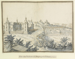 Château de Montjeu - Français : Sujet : Jeannin, Pierre (1540-1622) -- Résidences et lieux familiers Châteaux -- 17e siècle Jardins à la française Lanterneaux Toits en pavillon Douves (fortifications) Broye -- Château de Montjeu Paysages -- 17e siècle Appartient à l’ensemble documentaire : Des17Inv Langue : français