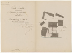 Synagogue - Plan des lieux à l'appui du procès-verbal d'expertise. 1 plan de situation ; 2 exemplaires