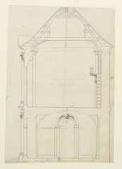 Ancien hôtel de Nevers - Français : Sujet : Bibliothèque royale (France ; 14..-1792) Dessins et plans -- 18e siècle Référence bibliographique : Robert de Cotte, 2346 Référence bibliographique : Fossier, 18 Appartient à l’ensemble documentaire : Des18Cotte Coupe transversale Langue : français