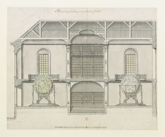 Ancien hôtel de Nevers - Français : Sujet : Coronelli, Vincenzo (1650-1718) Globes célestes Globes terrestres Bibliothèque royale (France ; 14..-1792) Dessins et plans -- 18e siècle Référence bibliographique : Robert de Cotte, 1511 Référence bibliographique : Fossier, 18 Appartient à l’ensemble documentaire : Des18Cotte Coupe longitudinale Langue : français